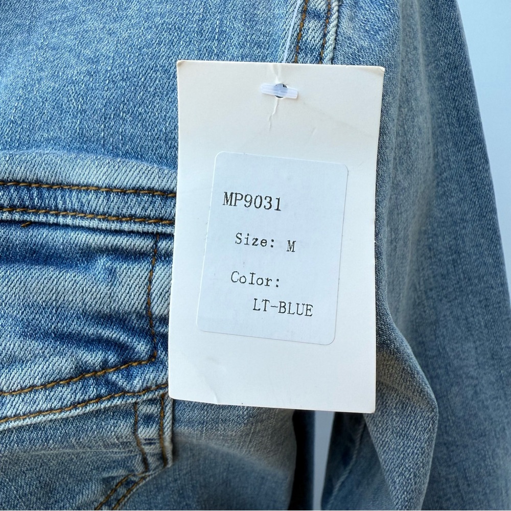 Mashed Potatoes Ruby Lou Denim Jumpsuit Blue Mid Rise Women’s Medium NWT - Picture 11 of 16